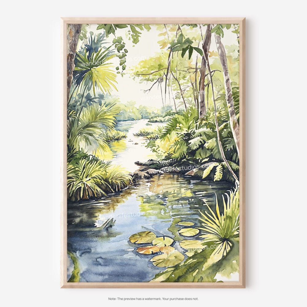 01 - Floride Everglades Watercolor 2 Art - Digital Downloads - Main.jpg