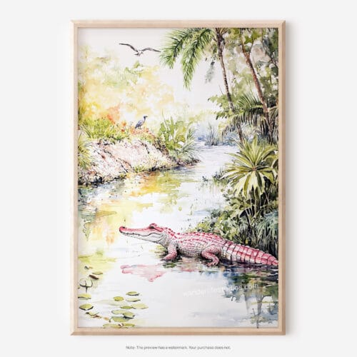 01 - Floride Everglades Watercolor Art - Digital Downloads - Main.jpg