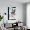 01 - Framed Acadia National Park Watercolor Canvas Print - Contemporary Living Room.jpg