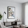 01 - Framed Amalfi - Watercolor Canvas Print - Contemporary Living Room.jpg
