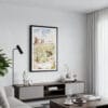 01 - Framed Arizona Watercolor Canvas Print - Contemporary Living Room.jpg