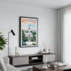 01 - Framed Athens Georgia Watercolor Canvas Print - Contemporary Living Room.jpg