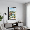 01 - Framed Bern Switzerland Watercolor Canvas Print - Contemporary Living Room.jpg