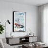 01 - Framed Boston Zakim Bridge Watercolor Canvas Print - Contemporary Living Room.jpg