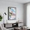 01 - Framed Brooklyn Bridge - Watercolor Canvas Print - Contemporary Living Room.jpg