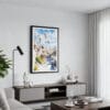 01 - Framed Cappadocia Turkey Watercolor Canvas Print - Contemporary Living Room.jpg