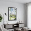 01 - Framed Central Park New York Watercolor Canvas Print - Contemporary Living Room.jpg