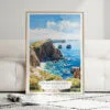 01 - Framed Channel Islands National Park Watercolor Wall Art leaning against couch - Portrait.jpg
