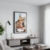 01 - Framed Chicago Theater Watercolor Canvas Print - Contemporary Living Room.jpg