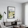 01 - Framed Dolomites Watercolor Canvas Print - Contemporary Living Room.jpg