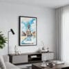01 - Framed Dublin Trinity College Watercolor Canvas Print - Contemporary Living Room.jpg