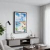 01 - Framed Great Ocean Road Australia Watercolor Canvas Print - Contemporary Living Room.jpg