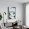 01 - Framed Ha Long Bay Vietnam Watercolor Canvas Print - Contemporary Living Room.jpg