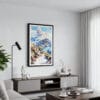 01 - Framed Haleakalā National Park Watercolor Canvas Print - Contemporary Living Room.jpg