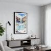 01 - Framed Havasu Falls Watercolor Canvas Print - Contemporary Living Room.jpg