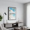 01 - Framed Hawaii Honolulu - Watercolor Canvas Print - Contemporary Living Room.jpg