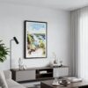 01 - Framed Iguazu Falls Watercolor Canvas Print - Contemporary Living Room.jpg