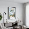 01 - Framed Isalo National Park Watercolor Canvas Print - Contemporary Living Room.jpg