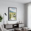 01 - Framed Jackson Hole Wyoming Watercolor Canvas Print - Contemporary Living Room.jpg