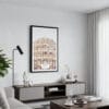 01 - Framed Jaipur Palace of the winds Watercolor Canvas Print - Contemporary Living Room.jpg