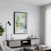 01 - Framed Jamaica Watercolor Canvas Print - Contemporary Living Room.jpg