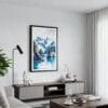 01 - Framed Kenai Fjords National Park Watercolor Canvas Print - Contemporary Living Room.jpg