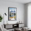 01 - Framed Kings Canyon National Park Watercolor Canvas Print - Contemporary Living Room.jpg