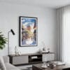 01 - Framed Kyoto Pagoda - Watercolor 1 Canvas Print - Contemporary Living Room.jpg