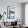 01 - Framed Lake Clark National Park Watercolor Canvas Print - Contemporary Living Room.jpg