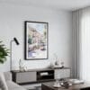 01 - Framed Lisbon 1 - Watercolor Canvas Print - Contemporary Living Room.jpg