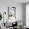 01 - Framed Marrakesh Watercolor Canvas Print - Contemporary Living Room.jpg