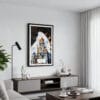 01 - Framed Mumbai BMC Building Watercolor Canvas Print - Contemporary Living Room.jpg