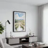 01 - Framed Napa Valley Vineyard Watercolor Canvas Print - Contemporary Living Room.jpg