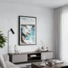 01 - Framed Niagara Falls Watercolor Canvas Print - Contemporary Living Room.jpg