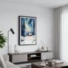 01 - Framed Nothern Lights Finland Watercolor Canvas Print - Contemporary Living Room.jpg