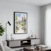 01 - Framed Pinnacles National Park California Watercolor Canvas Print - Contemporary Living Room.jpg