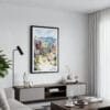 01 - Framed Pinnacles National Park Watercolor Canvas Print - Contemporary Living Room.jpg