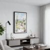 01 - Framed Saguaro National Park Watercolor Canvas Print - Contemporary Living Room.jpg
