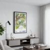 01 - Framed Savannah Georgia Watercolor Canvas Print - Contemporary Living Room.jpg
