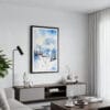 01 - Framed Skiing in Grindelwald Watercolor Canvas Print - Contemporary Living Room.jpg