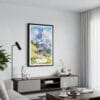 01 - Framed Swiss Alps Watercolor Canvas Print - Contemporary Living Room.jpg