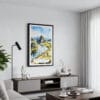 01 - Framed Tam coc ninh binh Watercolor Canvas Print - Contemporary Living Room.jpg