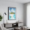 01 - Framed The Bahamas Watercolor Canvas Print - Contemporary Living Room.jpg