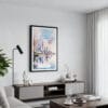 01 - Framed Toronto - Watercolor Canvas Print - Contemporary Living Room.jpg