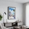 01 - Framed US - Key West - Duval street - Watercolor Canvas Print - Contemporary Living Room.jpg