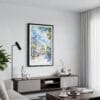 01 - Framed US - Key West Florida - Watercolor 1 Canvas Print - Contemporary Living Room.jpg