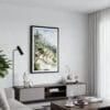 01 - Framed Ubud Bali Watercolor Canvas Print - Contemporary Living Room.jpg