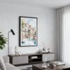 01 - Framed Venice Canal - Watercolor Canvas Print - Contemporary Living Room.jpg