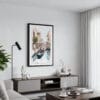 01 - Framed Venice Gondola - Watercolor Canvas Print - Contemporary Living Room.jpg