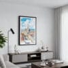 01 - Framed Vienna Watercolor Canvas Print - Contemporary Living Room.jpg